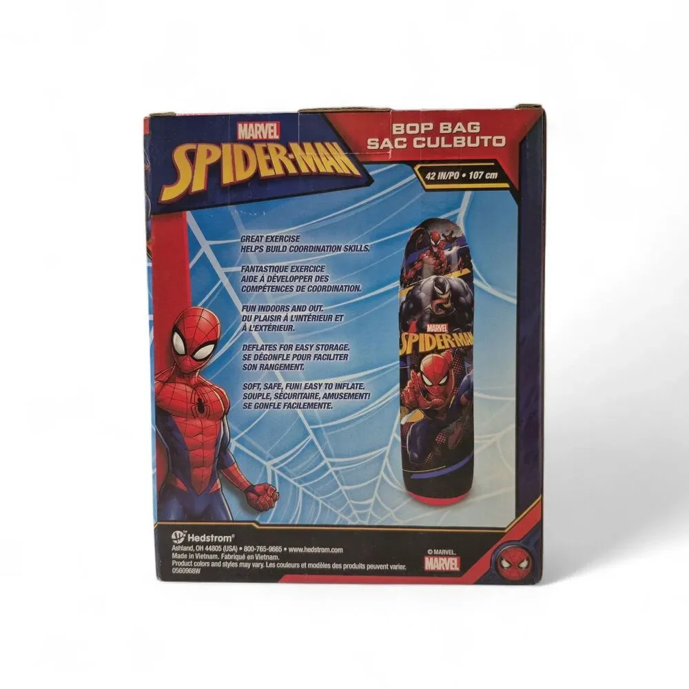 Spider Man Punching Bop Bag Kids Exercise Weighted Base Fun Action Packed